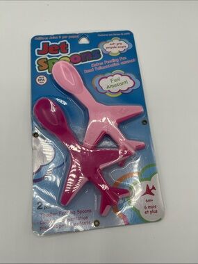 Pink Toddler 2pc Jet spoons